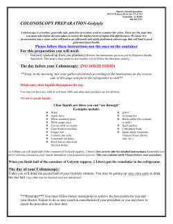 COLONOSCOPY PREPARATION-Golytely