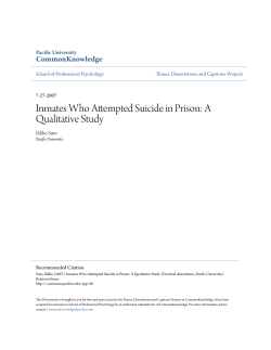 Inmates Who Attempted Suicide in Prison: A