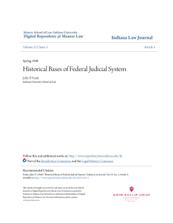 Historical Bases of Federal Judicial System