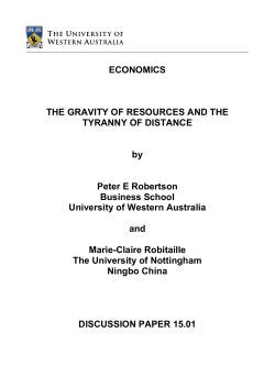 THE GRAVITY OF RESOURCES AND THE TYRANNY OF