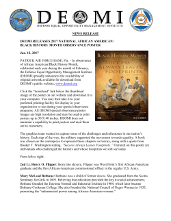 DEOMI Releases 2017 African American/Black History Month Poster