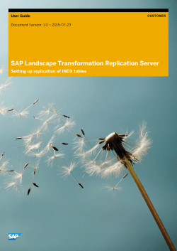 SAP Landscape Transformation Replication Server