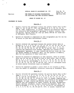 Parties: SPECIAL BOARD OF ADJUSTMENT NO. 355 THE ORDER