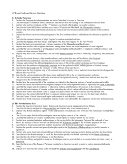 AP Exam Condensed Review Questions