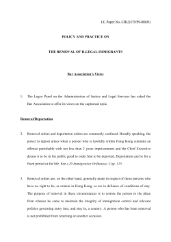 LC Paper No. CB(2)379/99-00(05) POLICY AND PRACTICE ON