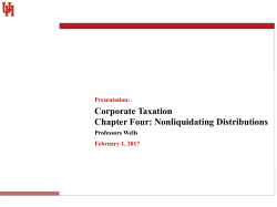 Chapter 4 Nonliquidating Distributions