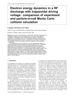 Electron energy dynamics in a RF discharge with trapezoidal driving