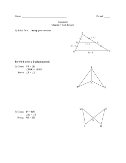 Chapter 7 Geometry Test Review