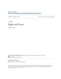 Rights and Duties - Yale Law School Legal Scholarship Repository