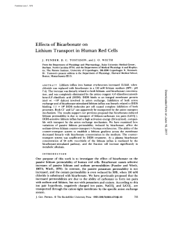 Effects of Bicarbonate on Lithium Transport in Human Red Cells