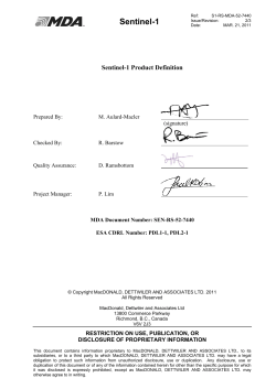 Sentinel-1 Product Definition