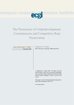 The Persistence of Underdevelopment: Constituencies and