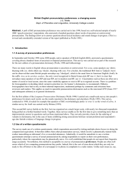 a changing scene - UCL Phonetics and Linguistics
