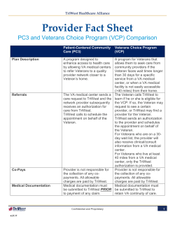 Provider Fact Sheet - TriWest Healthcare Alliance