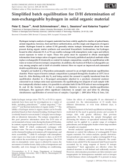 Simplified batch equilibration for D/H determination of