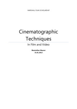 Cinematographic Techniques
