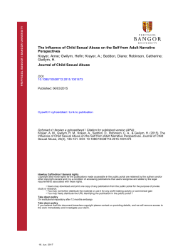 The Influence of Child Sexual Abuse on the Self from Adult Narrative