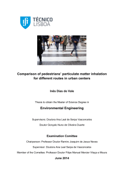 Comparison of pedestrians particulate matter inhalation for different