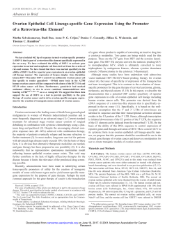 Ovarian Epithelial Cell Lineage-specific Gene
