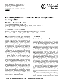 Soil-water dynamics and unsaturated storage during snowmelt