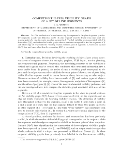 COMPUTING THE FULL VISIBILITY GRAPH OF A SET OF LINE