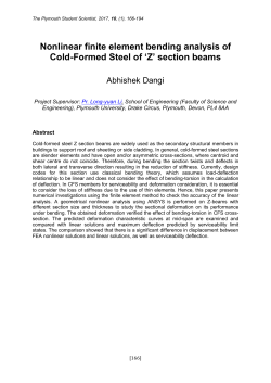 Nonlinear finite element bending analysis of Cold