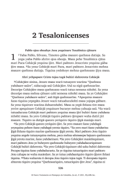 El Nuevo Testamento en Piratapuyo de Colombia [ISO: pir]