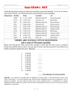 C341 EXAM 1 KEY