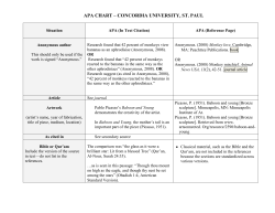 apa chart - CSP Home - Concordia University, St. Paul