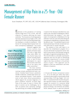 Management of Hip Pain in a 25-Year