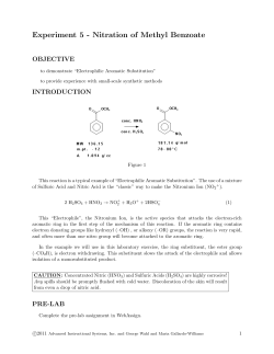 Experiment 5 - Nitration of Methyl Benzoate