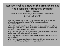 Mercury cycling between the atmosphere and the