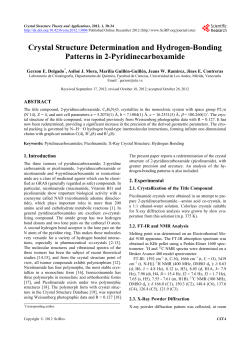 Crystal Structure Determination and Hydrogen