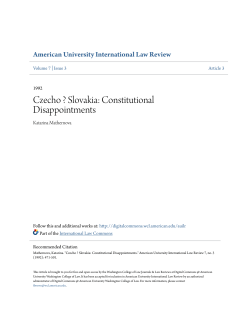 Czecho ? Slovakia: Constitutional Disappointments