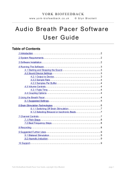 Audio Breath Pacer Software User Guide