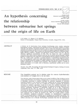 An Hypothesis Concerning the Relationships Between