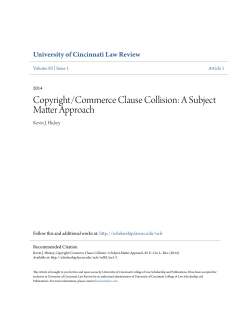 Copyright/Commerce Clause Collision