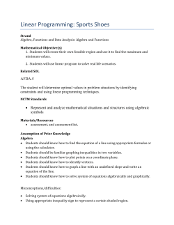 Linear Programming: Sports Shoes