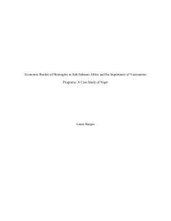 Economic Burden of Meningitis in Sub