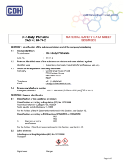 Di-n-Butyl Phthalate CAS No 84-74