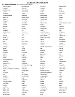 EOC Chorus Prep Study Guide