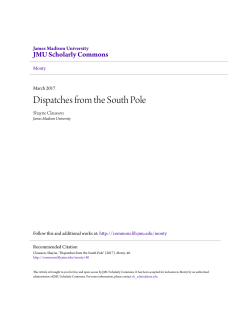 Dispatches from the South Pole - JMU Scholarly Commons
