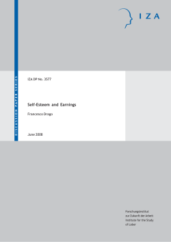 Self-Esteem and Earnings