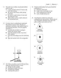 Grade 11 &ndash; Objective 1 1 The safest way to dilute