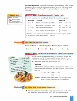 2 Solve Equations with Mental Math 3 Use Mental Math to Solve a