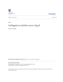 Ambiguity in achebe`s arrow of god - Research Online