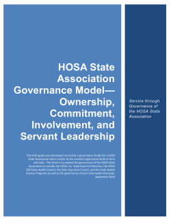 HOSA State Association Governance Model&mdash;Ownership