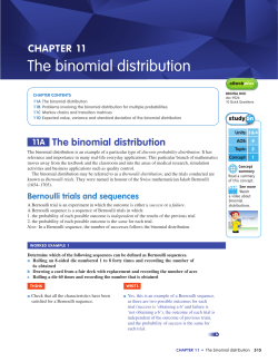 The binomial distribution