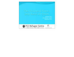 The Frontend Forms and Basis of Claim