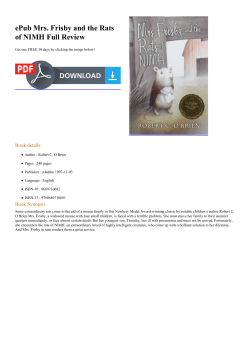 ePub Mrs. Frisby and the Rats of NIMH Full Review